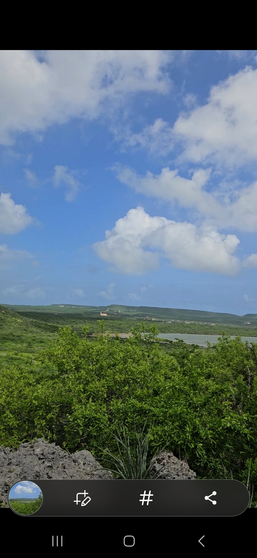 View from the back of the villa